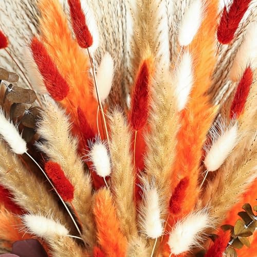 Dried Pampas Grass Bouquet Boho Rustic Wedding and Home Table Maple Harvest