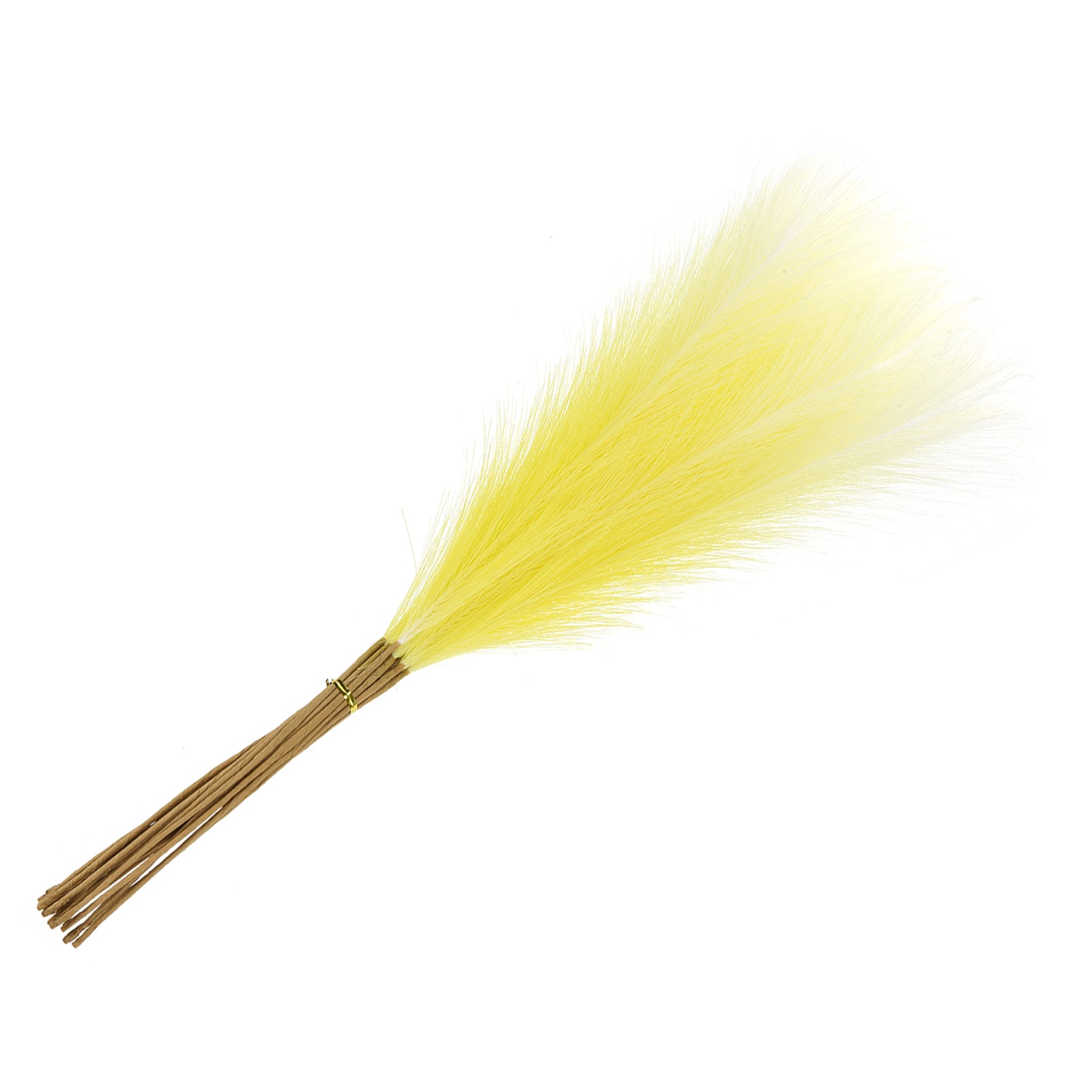 20Pcs Faux Pampas Grass,21″/55cm Fake Pampas Grass Decor,Gradual Yellow