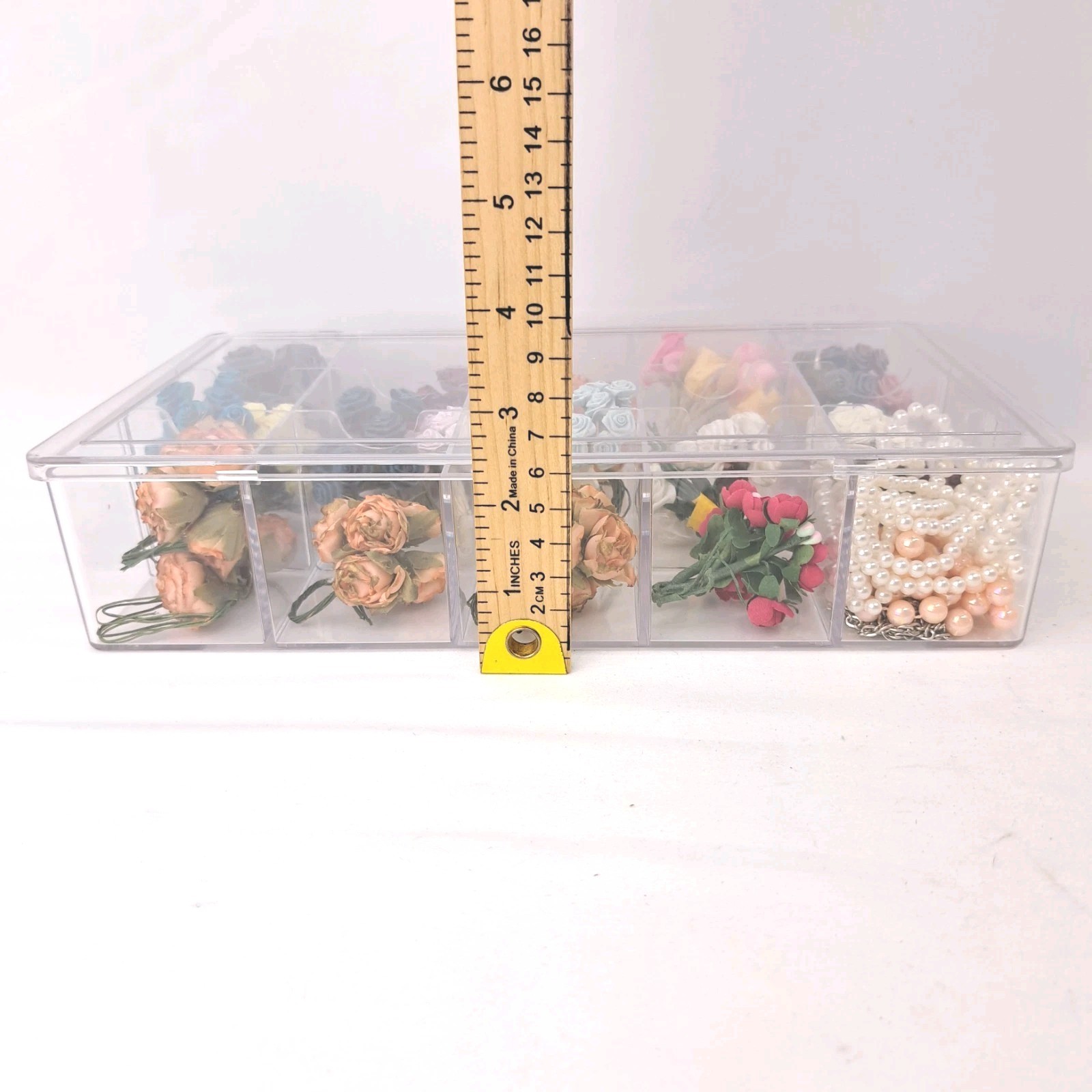 Lot Of 21 Mini Artificial Craft Flowers Embellishments Making DIY With Beads