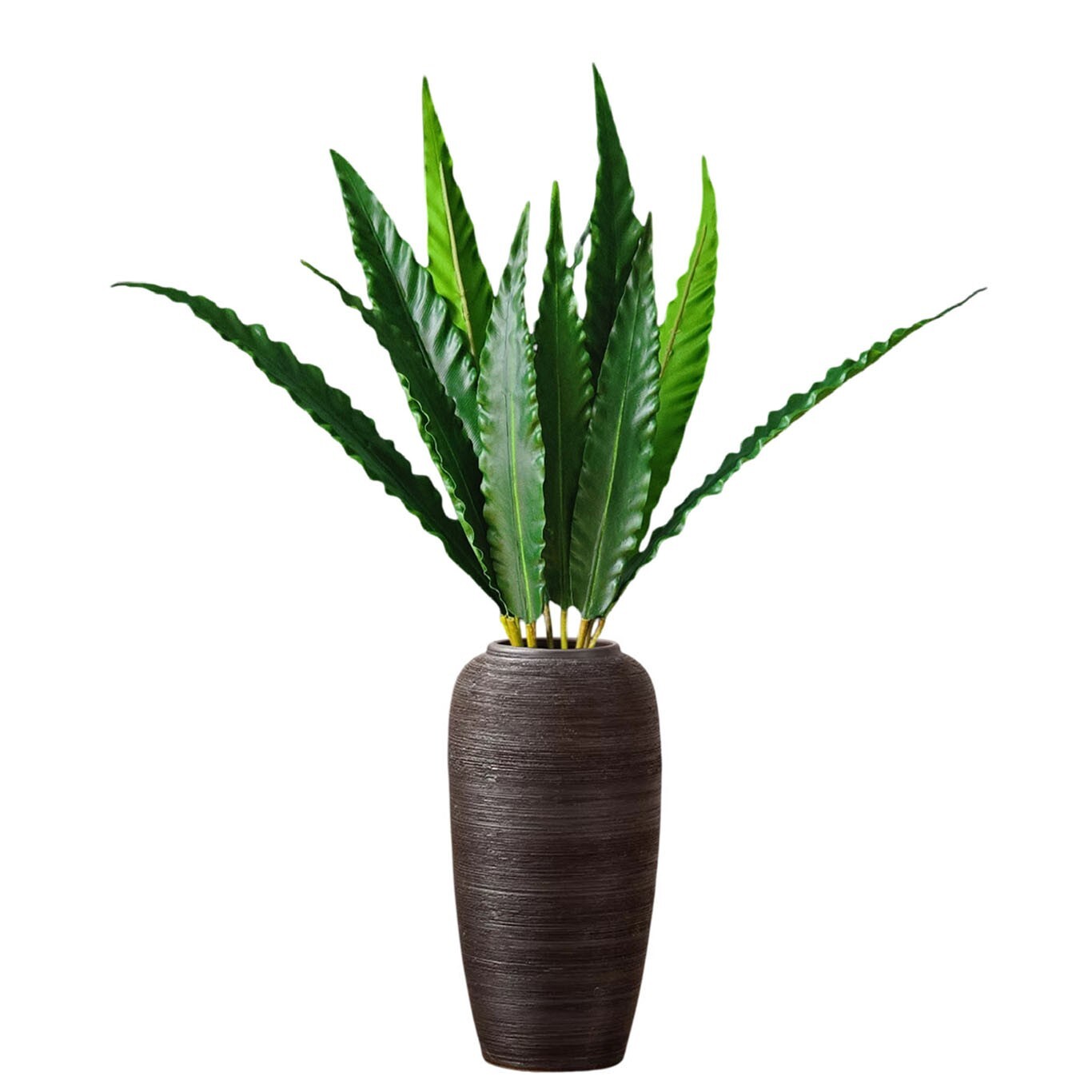 12-stems /29″ Artificial Bird’s Nest Fern Asplenium for Indoor and outdoor decor