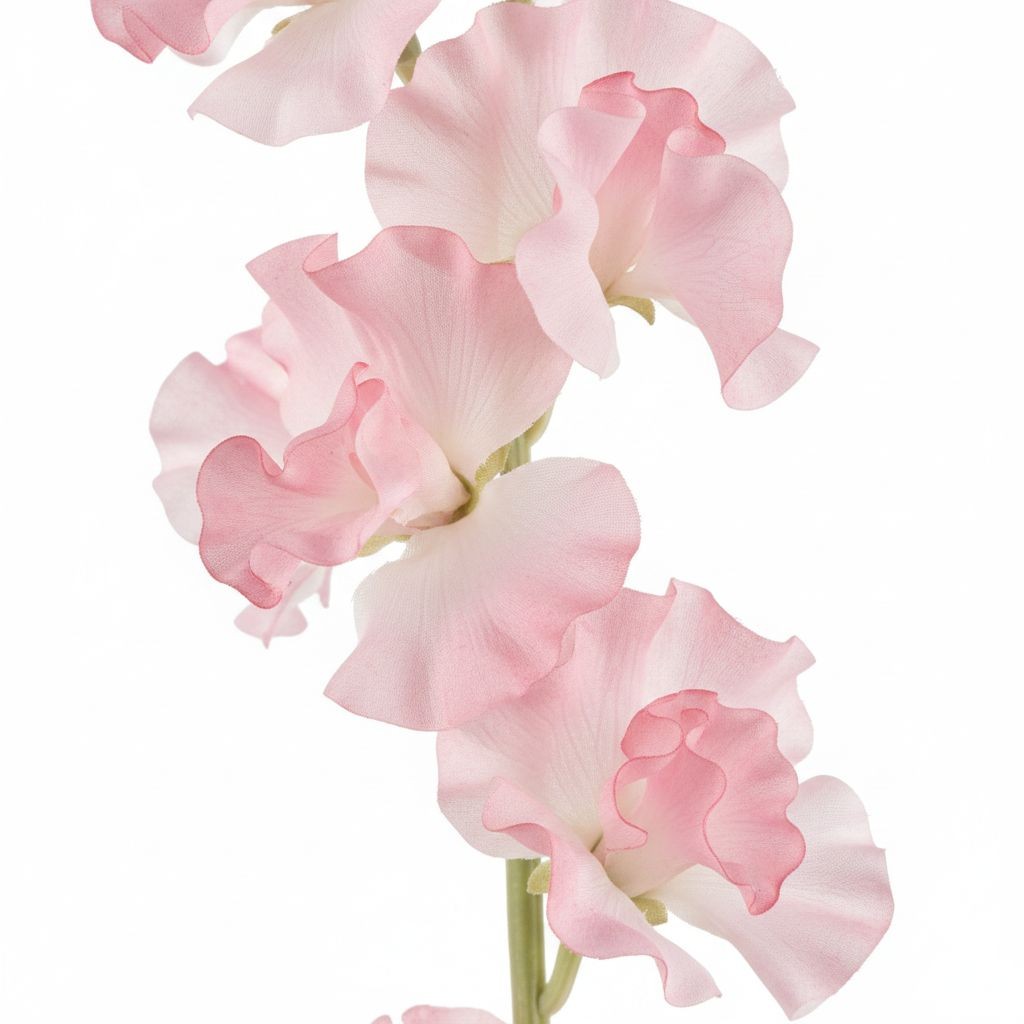 Pink Sweet Pea Flower Stems Faux Floral Cottagecore Decor Romantic Wedding Flowe