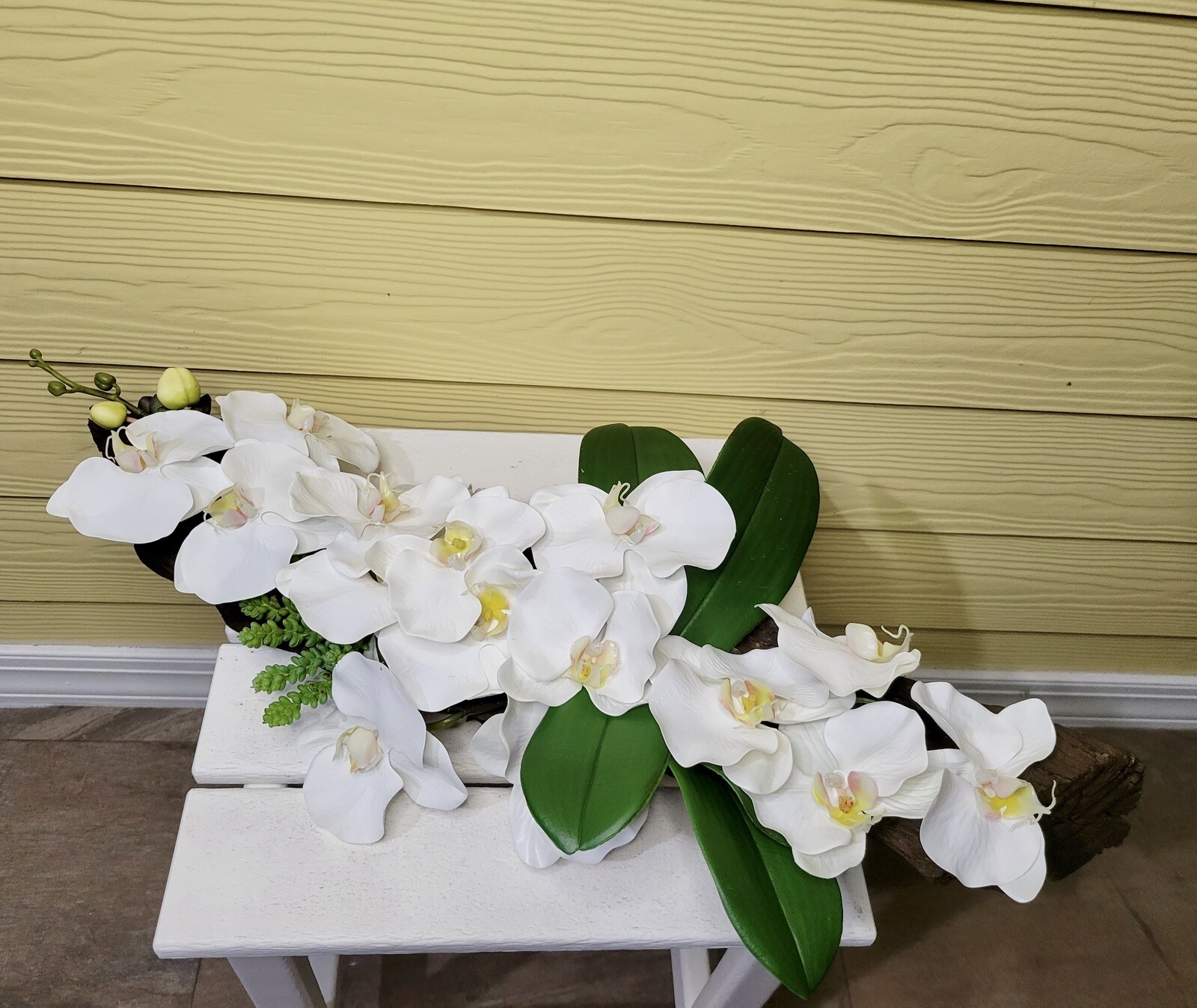 Real Wood Rustic Artificial Flower Arrangement
