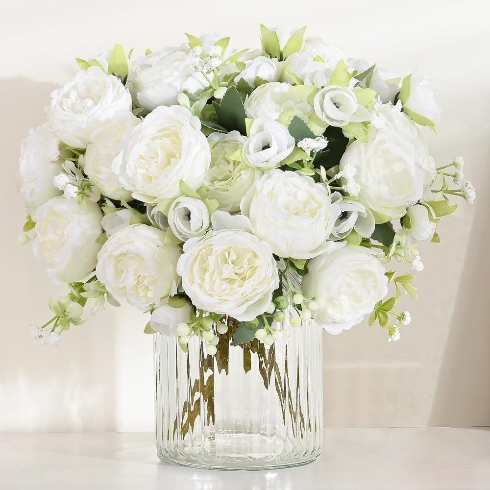Artificial Peony Flowers 36 Heads Fake Bouquets Party & Celebration Decorations.