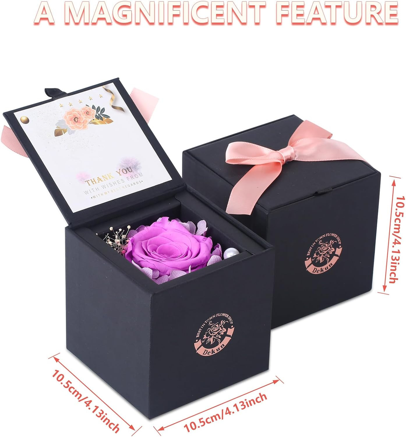Preserved Roses in a Gift Box Real Roses Mothers Day Valentines Day Gifts for Gi