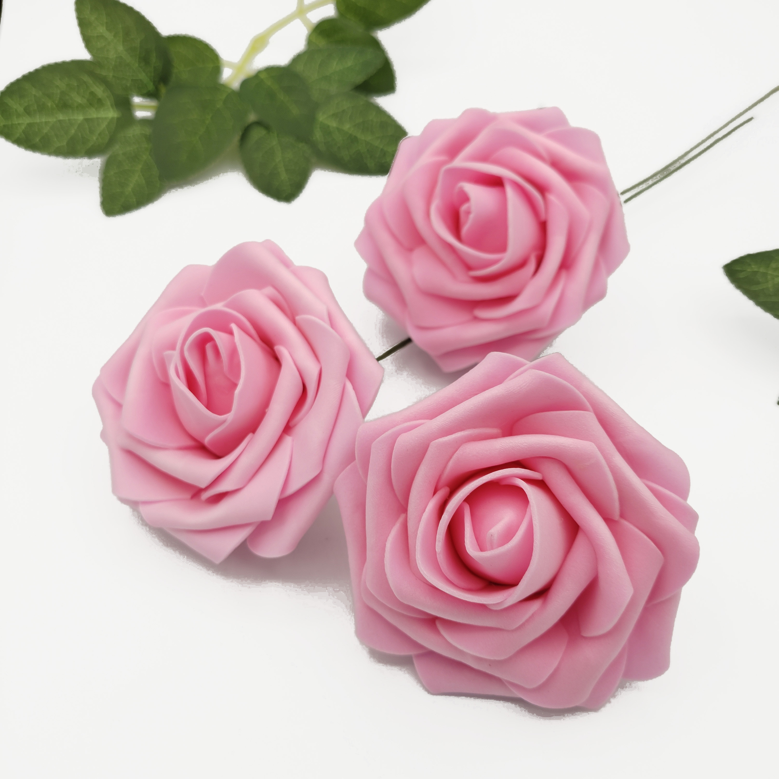 US 25 Artificial Rose Flower Floral Bridal with Stem Wedding Bouquet Decoration