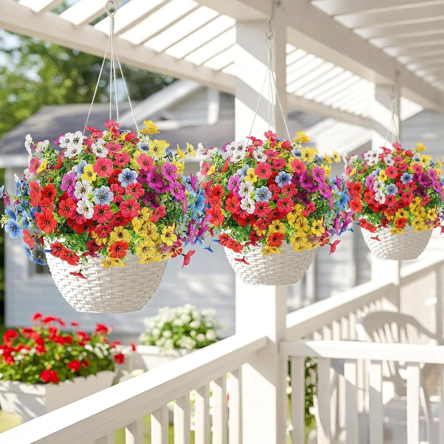 Low-Maintenance 12pc Artificial Daisy Bundle – Ideal for Porch & Garden Decor