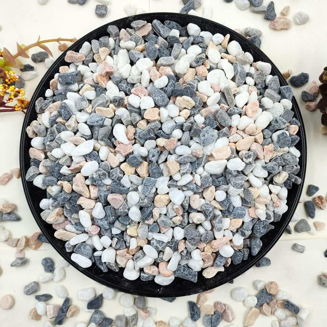 Mixed Color 2LB Gravel Pebbles – Decorative Stones for Plant Drainage & Design