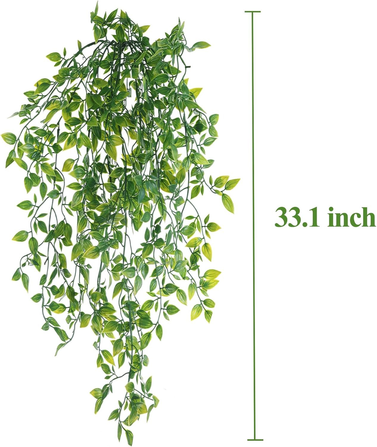 Reptile Plants, 2 Pack Terrarium Hanging Plants Vines Artificial Leaves Habitat