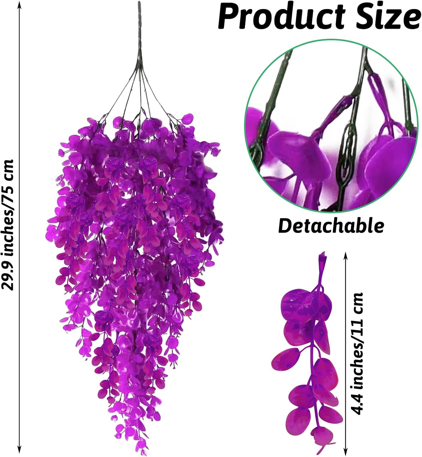 Fake Reptile Plants 2 Pack Hanging Fake Plants, Plants for Reptiles with Suction