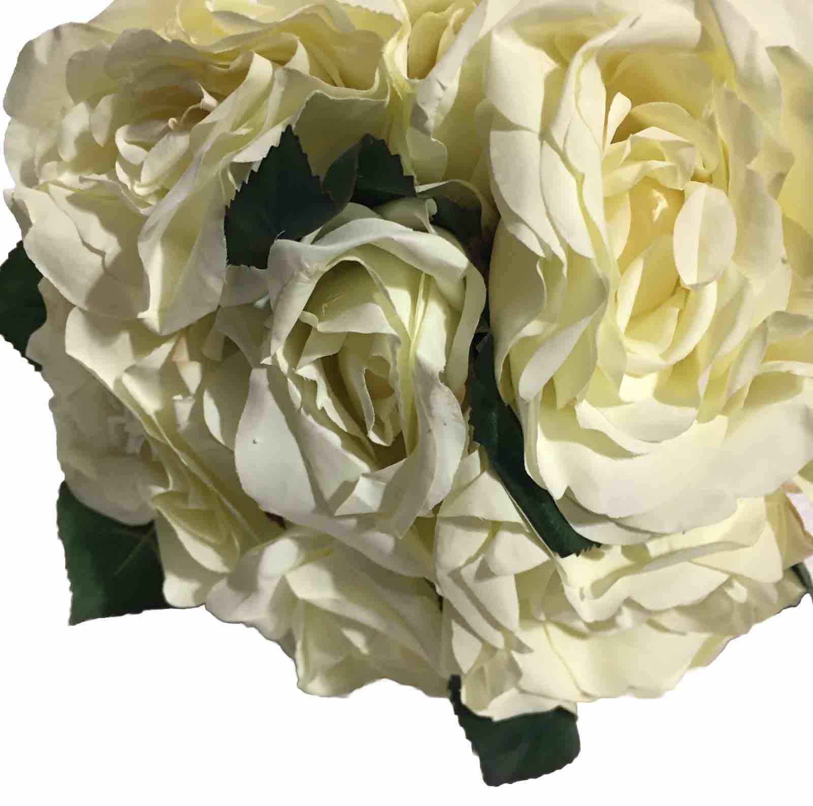 White Rose Artificial Flowers Handheld Flowers Artificial ￼￼￼Bouquet wedding￼ 10