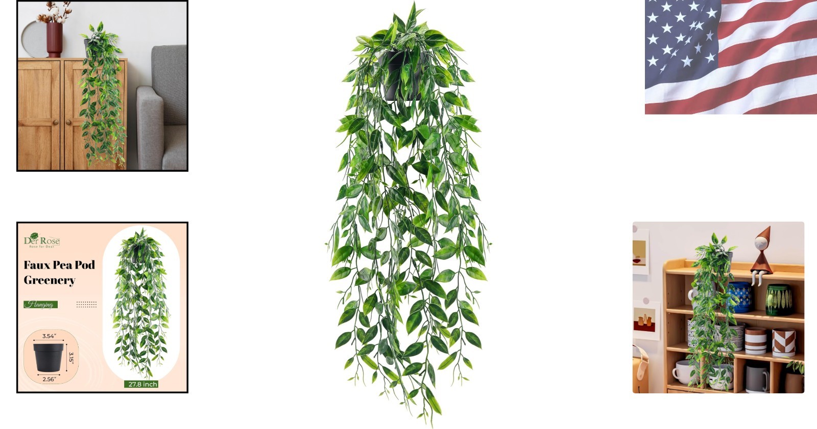Lifelike Small Faux Hanging Plants – Perfect Indoor Decor for Every Room