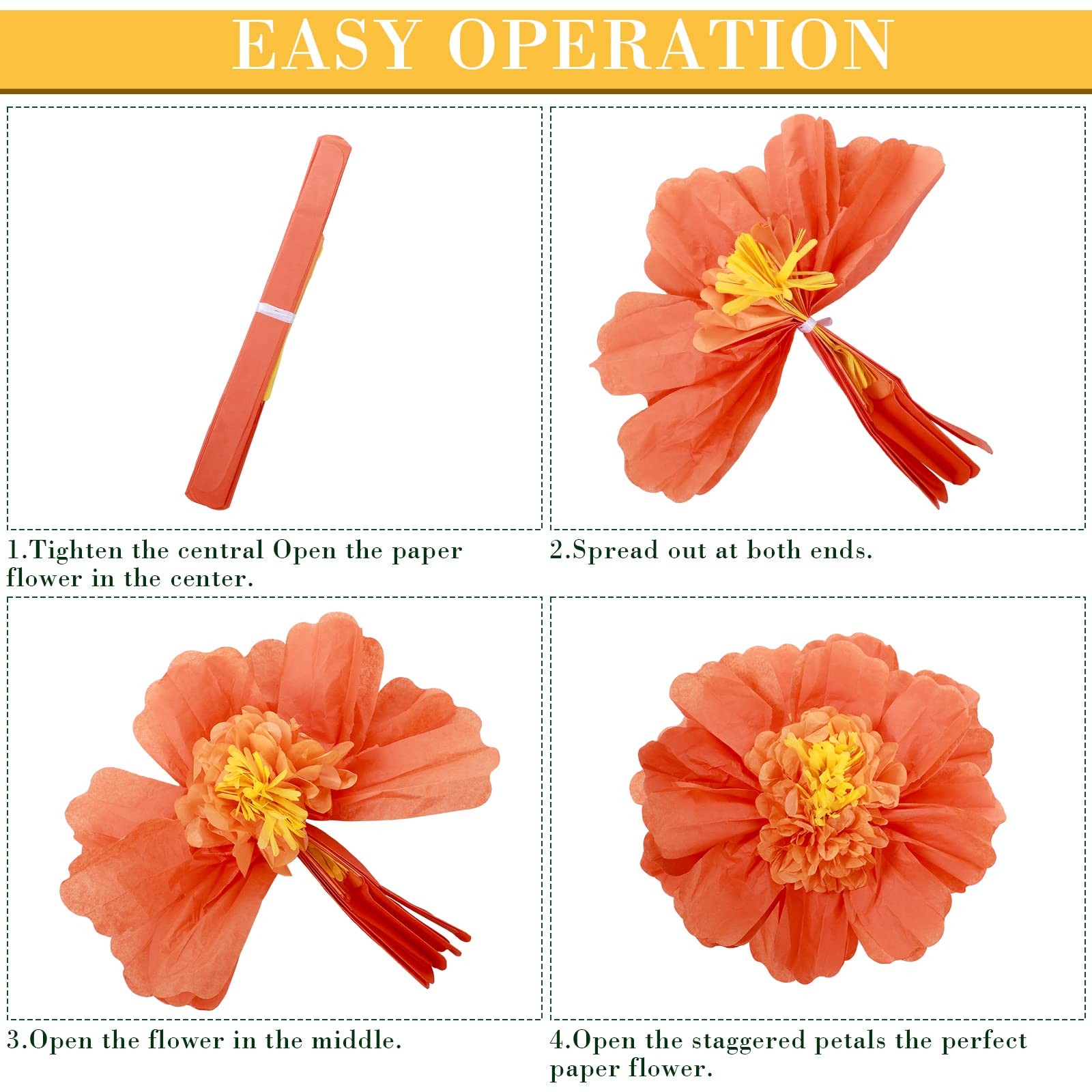 40 Pack Tropical Party Decorations Supplies Large Tissue Paper Hibiscus Flowe…