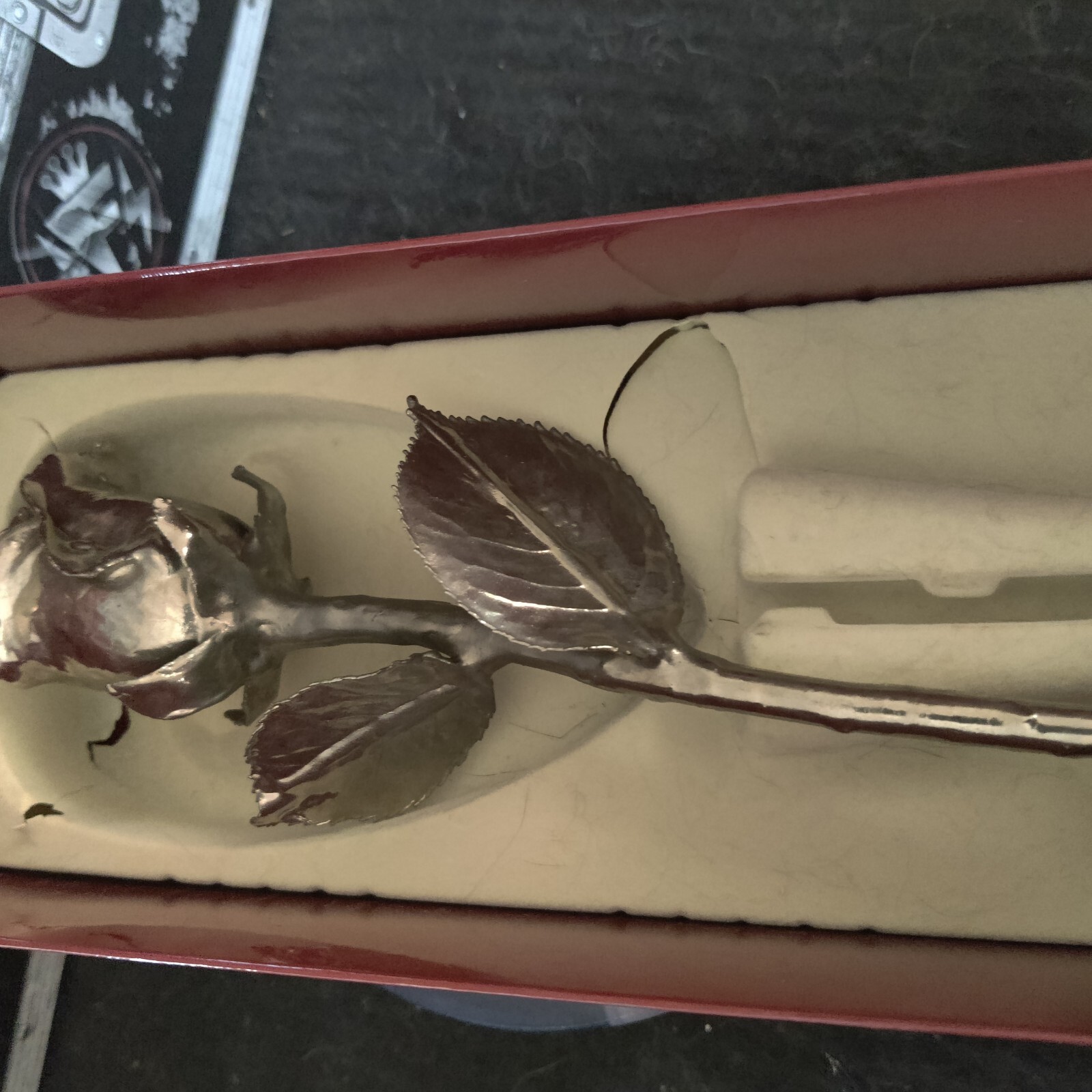 Living Gold Real Rose Dipped In Platinum