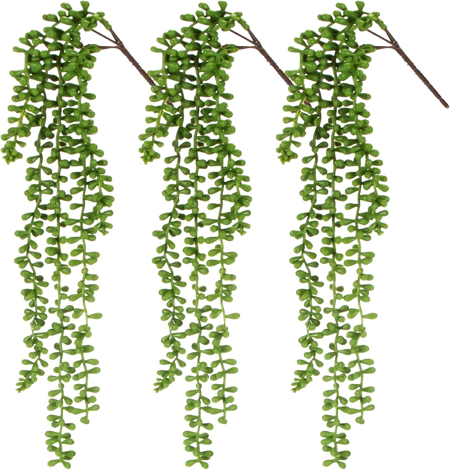 Fake Hanging Plants Artificial Decor – 3PCS String of Pearls Plant Artificial Ha