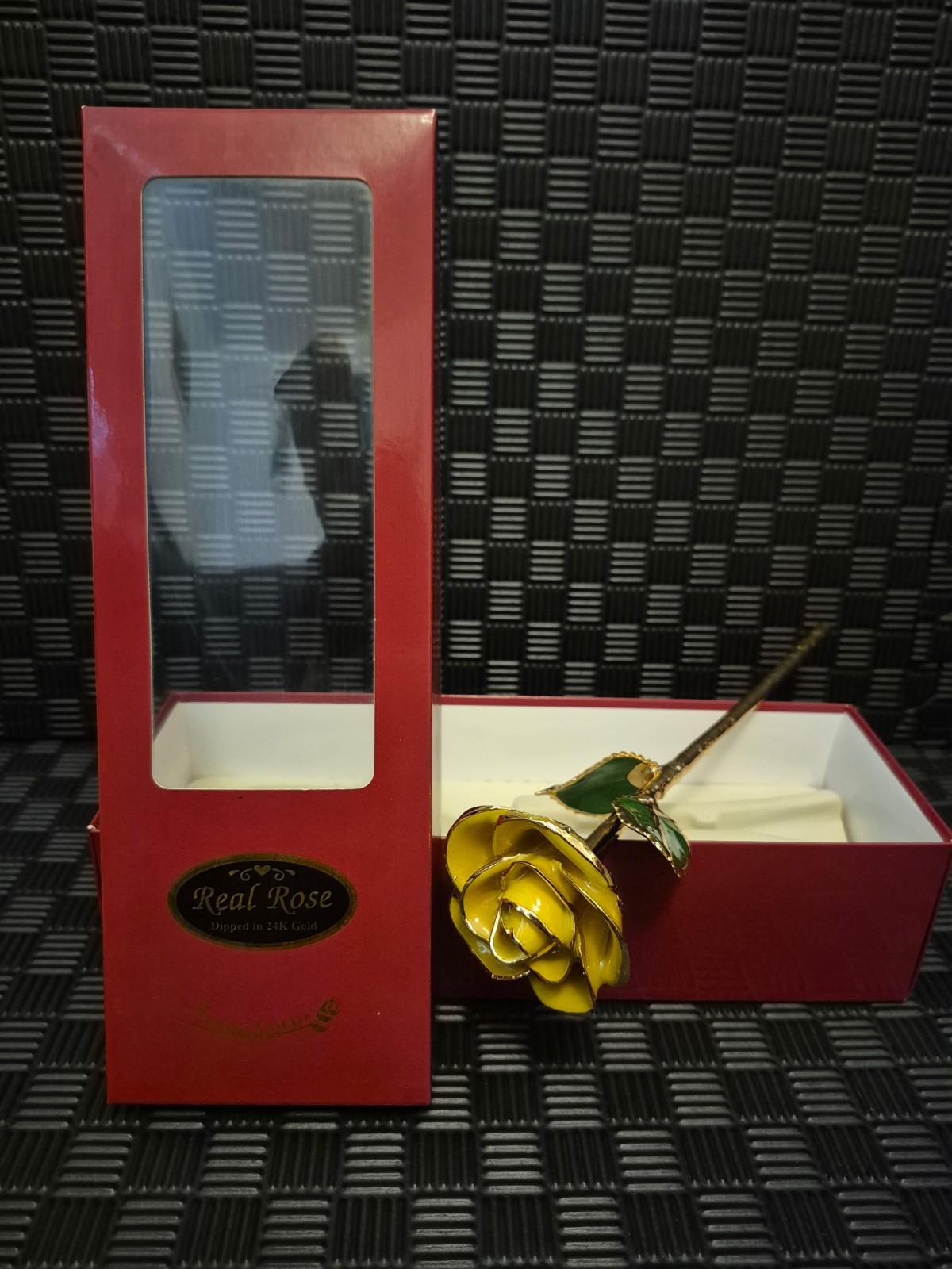 Living Gold Real Yellow Rose – Dipped In 24K Gold – With Box