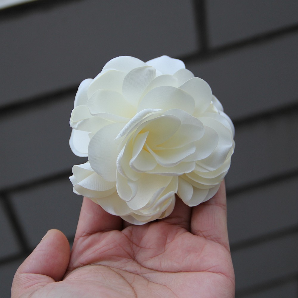 9cm French Fashion Cloth Art Flower For Women Handmade Fabric Corsage Lapel