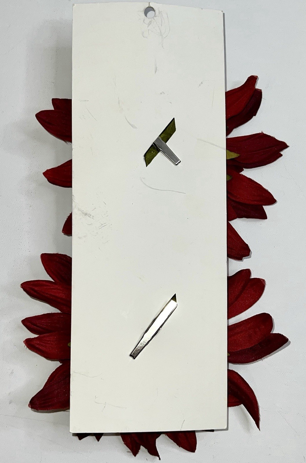 Artificial Sunflower 2pc Fall Flowers Red Clip-on Autumn Decor Ornament NWT NEW