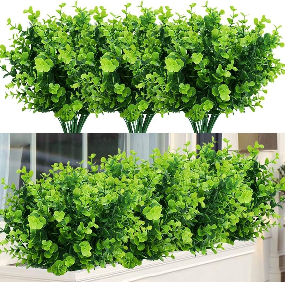 Realistic Artificial Boxwood Plants – Set of 24
