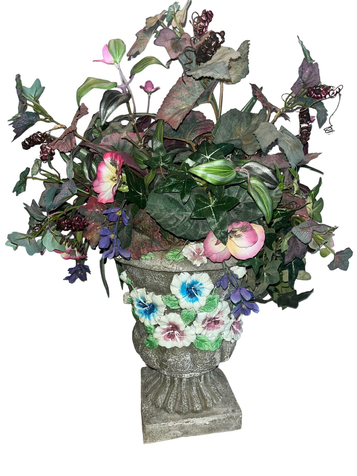 Decorative Planter Faux Greenery Floral Home Decor Large Sized