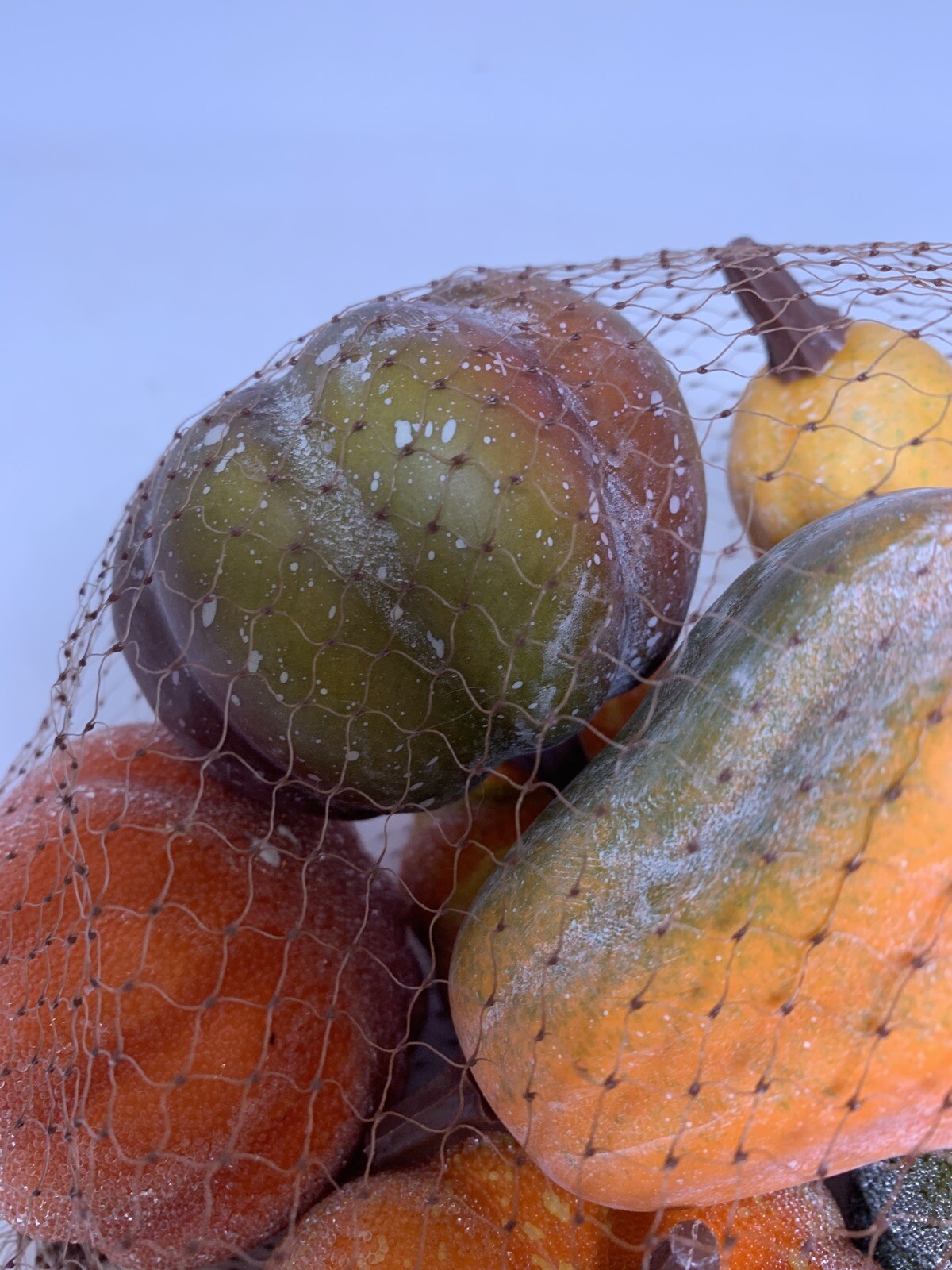 Faux Sugared Fruit Pumpkins Gourds Fall Decor Sonoma Small 3″ sizes