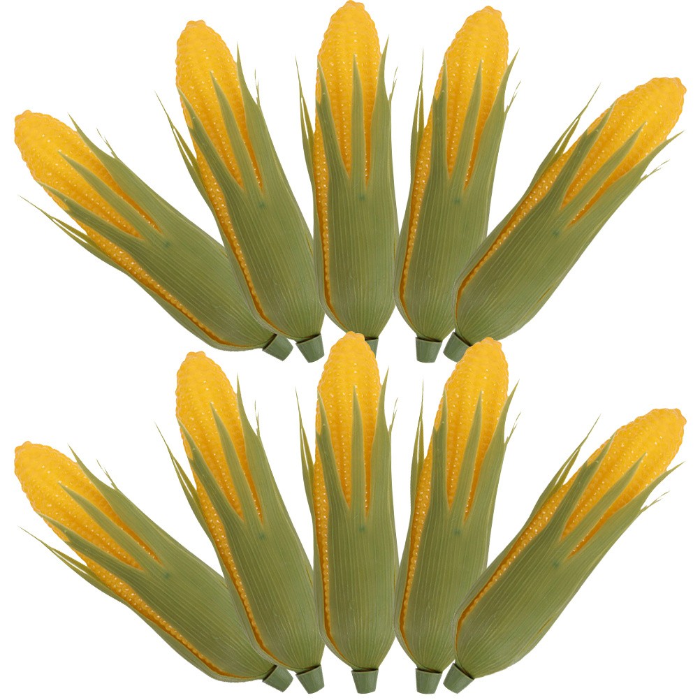 10 Pcs Simulation Corn Decors Modeling Adornment Plastic Photography Props