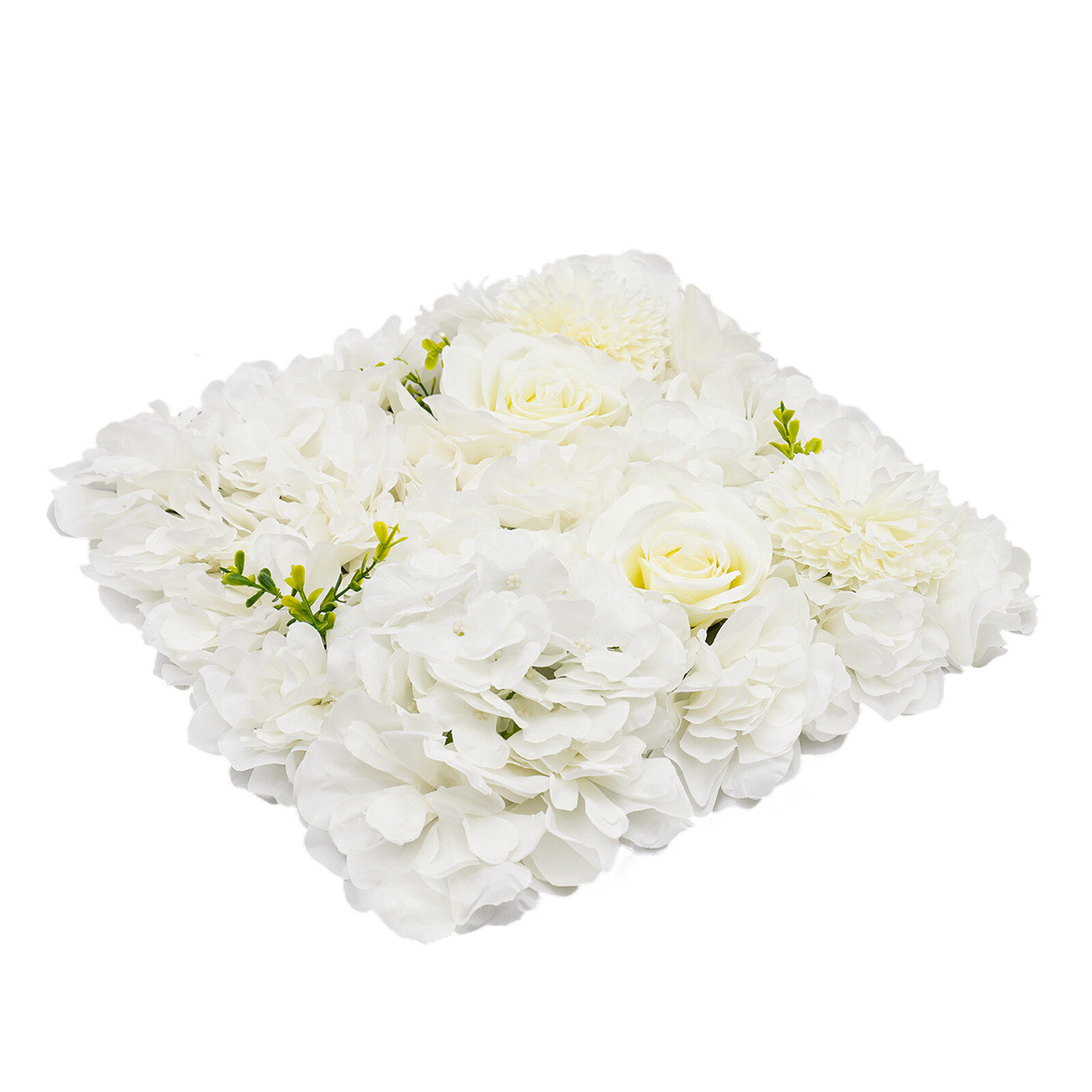 3D Flower Wall Panel-12pcs Artificial Flower Wall Background Silk Rose Mat