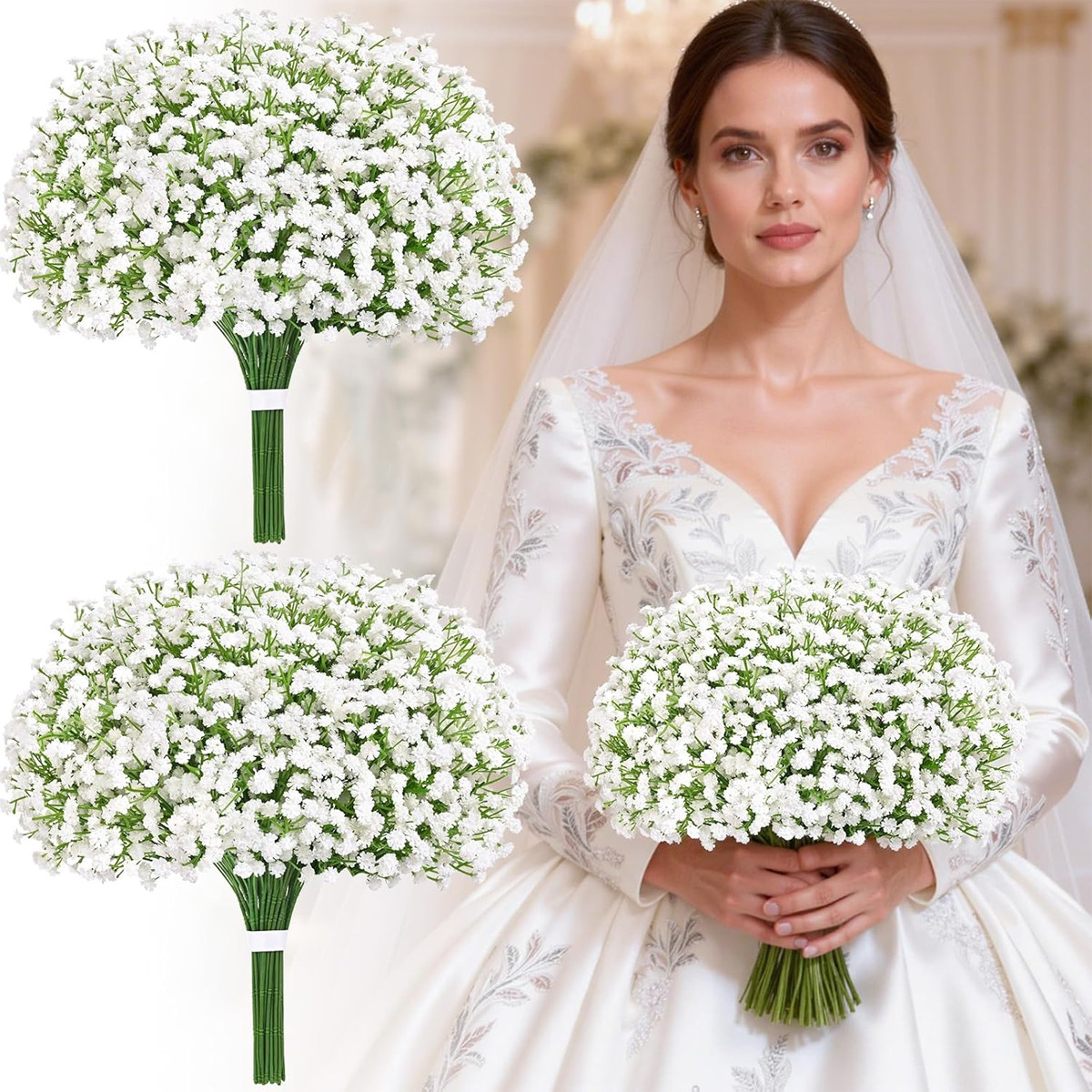 Fake Babys Breath Gypsophila Flowers Bulk Realistic Artificial Flowers Bouquets