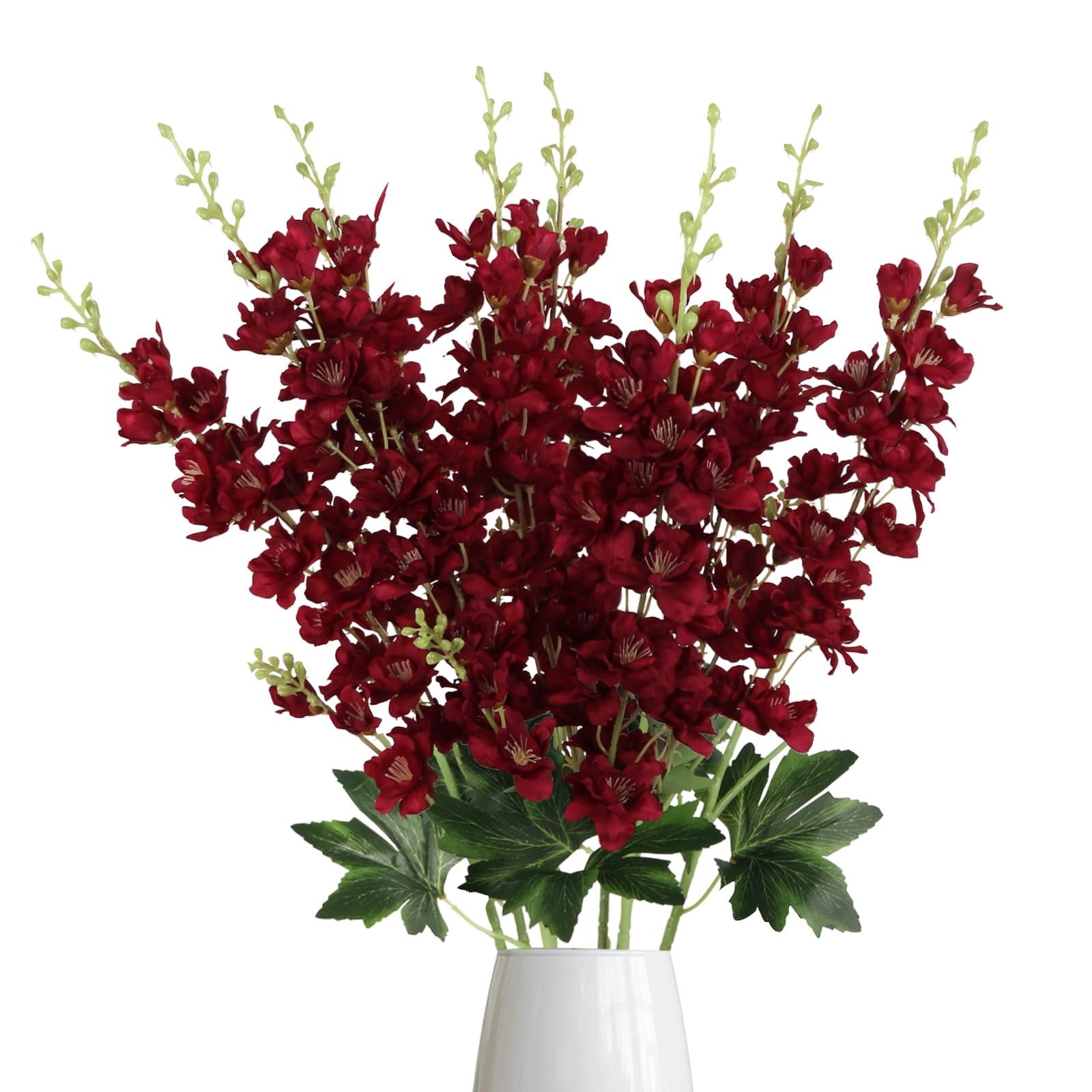 Fqueelvys Delphinium Artificial Flowers,8PCS Silk Larkspur Flowers 33.5” Lon…