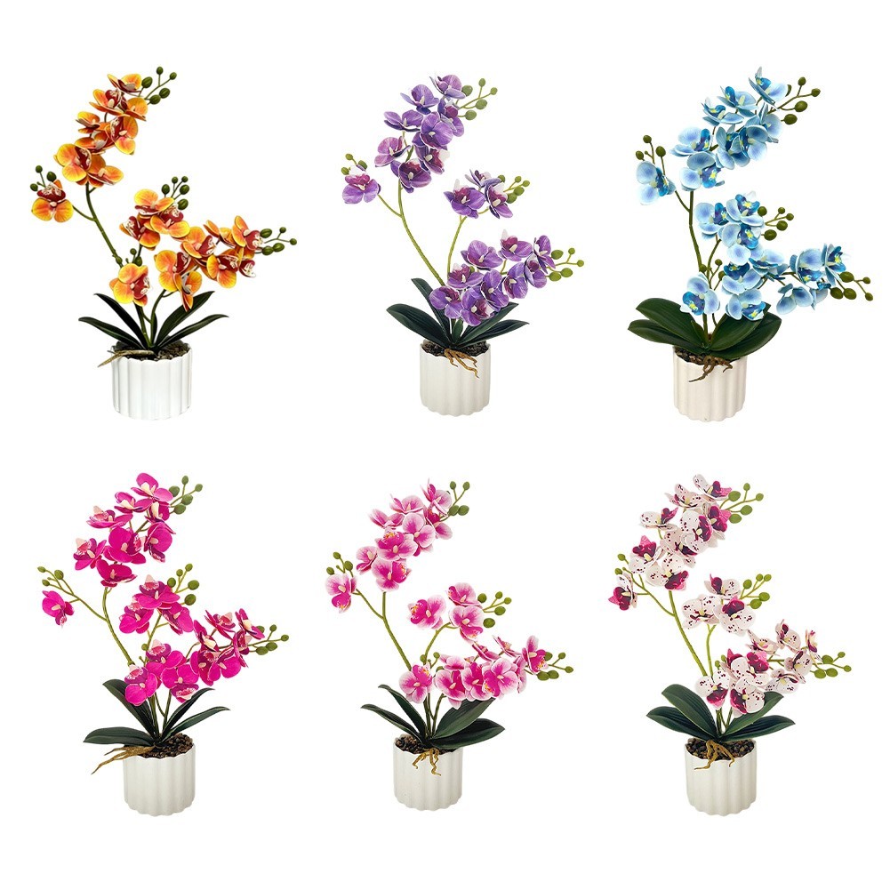 Phalaenopsis Plant Artificial Orchid Plastic for material No Watering Required