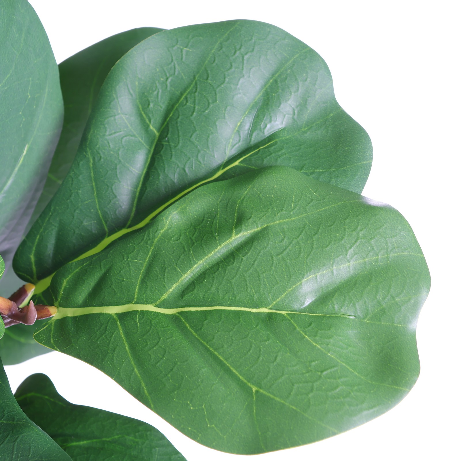6FT Artificial Fiddle Leaf Fig Tree With Decorative White Pot Faux Indoor Plant