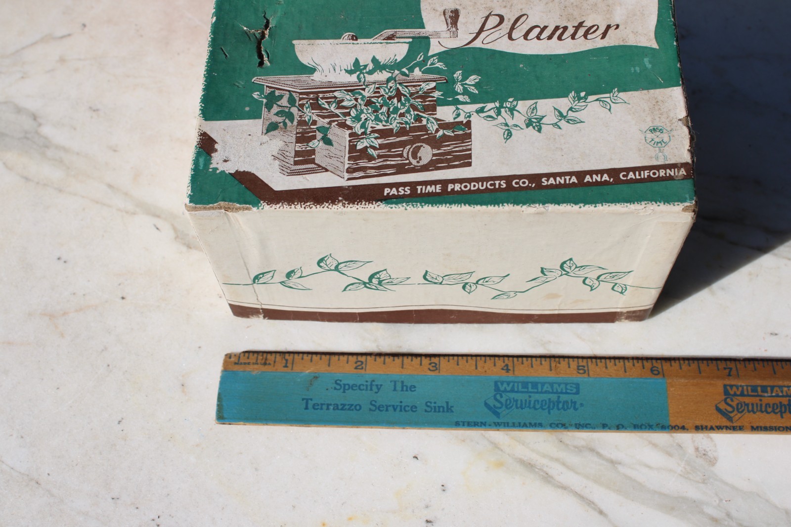 Vintage Coffee Grinder Planter Box Pass Time Products-New