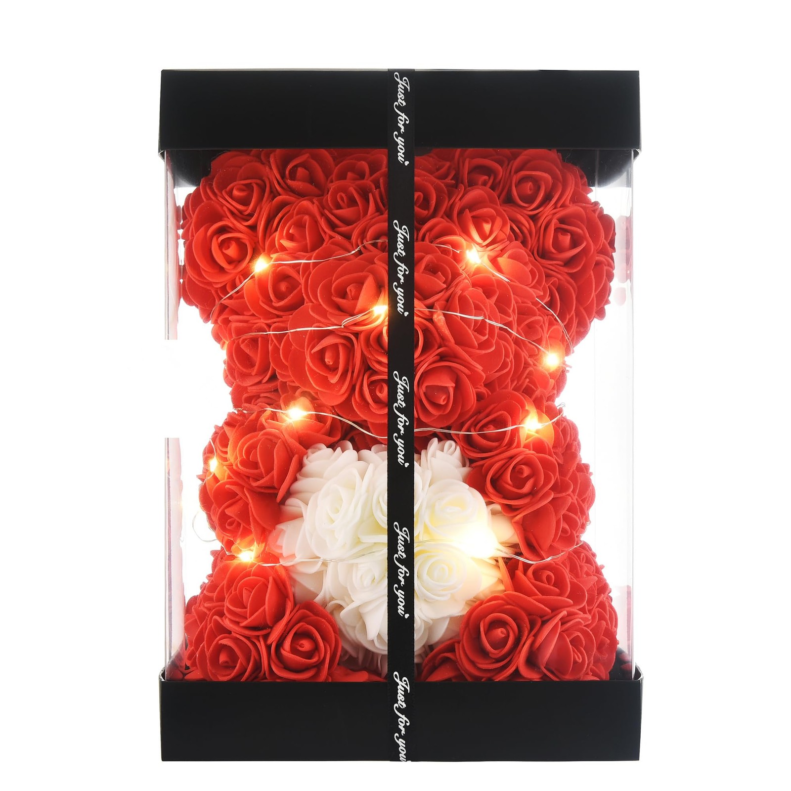 Rose Flower Bear – Hand Made Rose Teddy Bear, Best Artificial Decoration Gift…