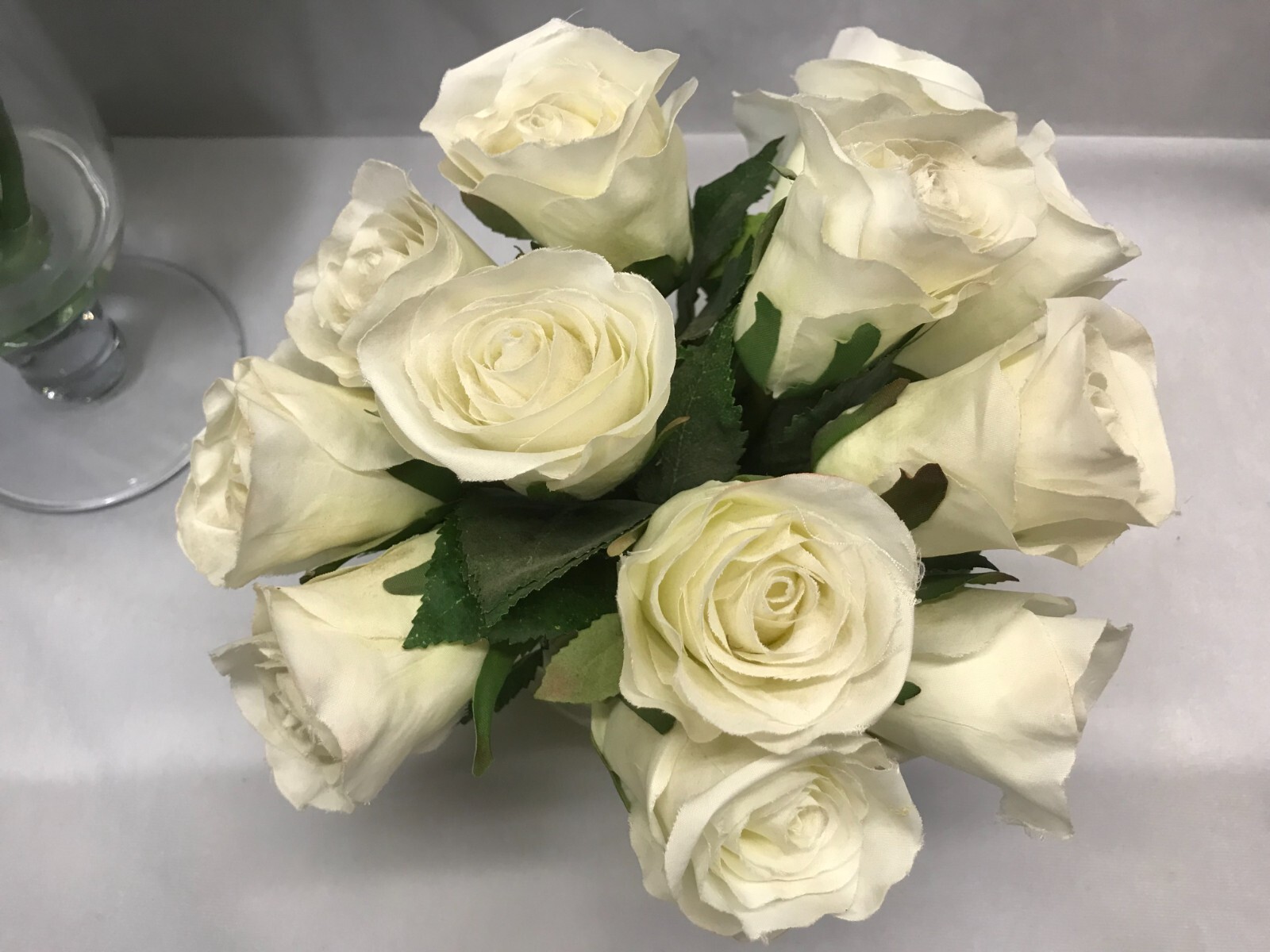 Large Silk & Synthetic Flowers with Vase Roses & Dalilah’s Decor