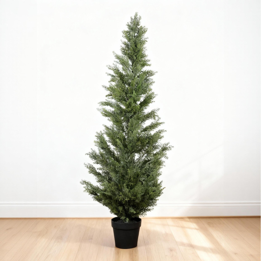 5FT artificial cypress tree realistic indoor and outdoor fake pruning plant