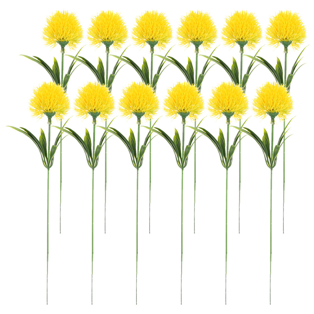 12Pcs Fake Dandelion Artificial Plant Wedding Decorations Office Vase