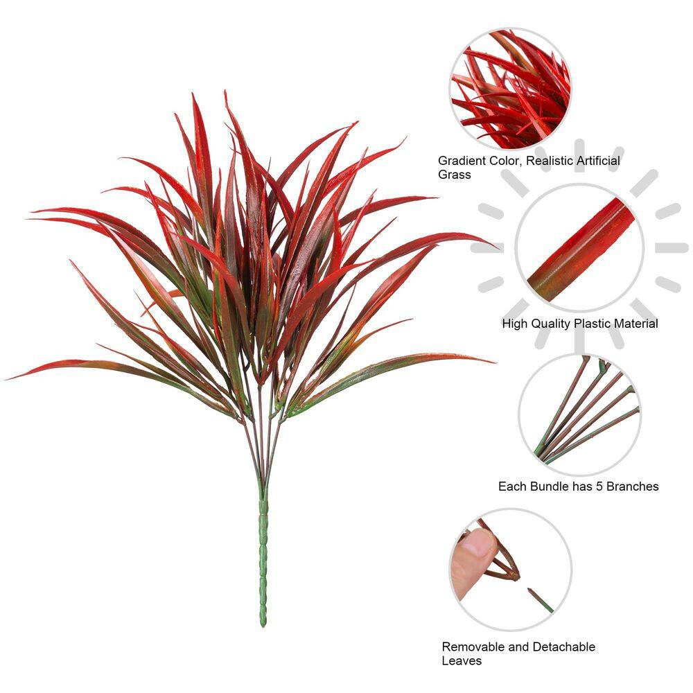 1 In. 12-Pack Mini Bohemian Dried Flower Bouquet Natural Pampas Grass Artificial