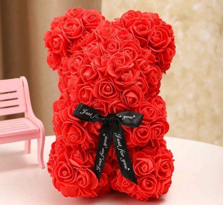 Eternal Flower Rose Bear, Diamond Bear, Valentine’s Day Gift.