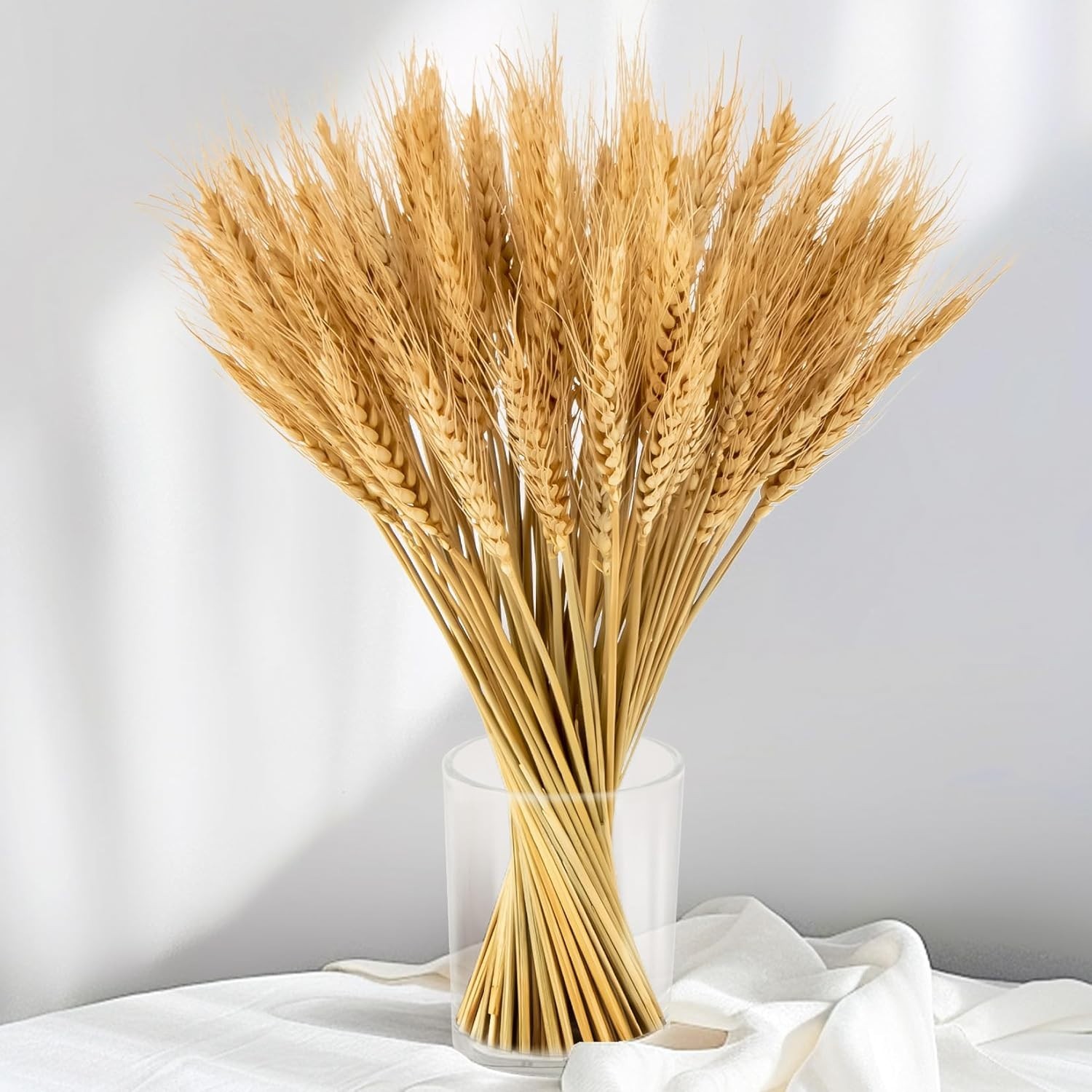 100 Stems Dried Wheat Stalks for Decor – Sheaves Grass Natural Bunch Flowers Hom