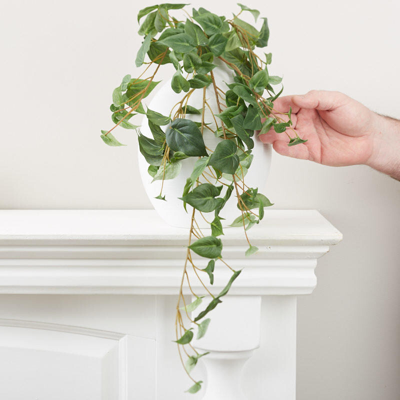 Hanging Artificial Philodendron Bush