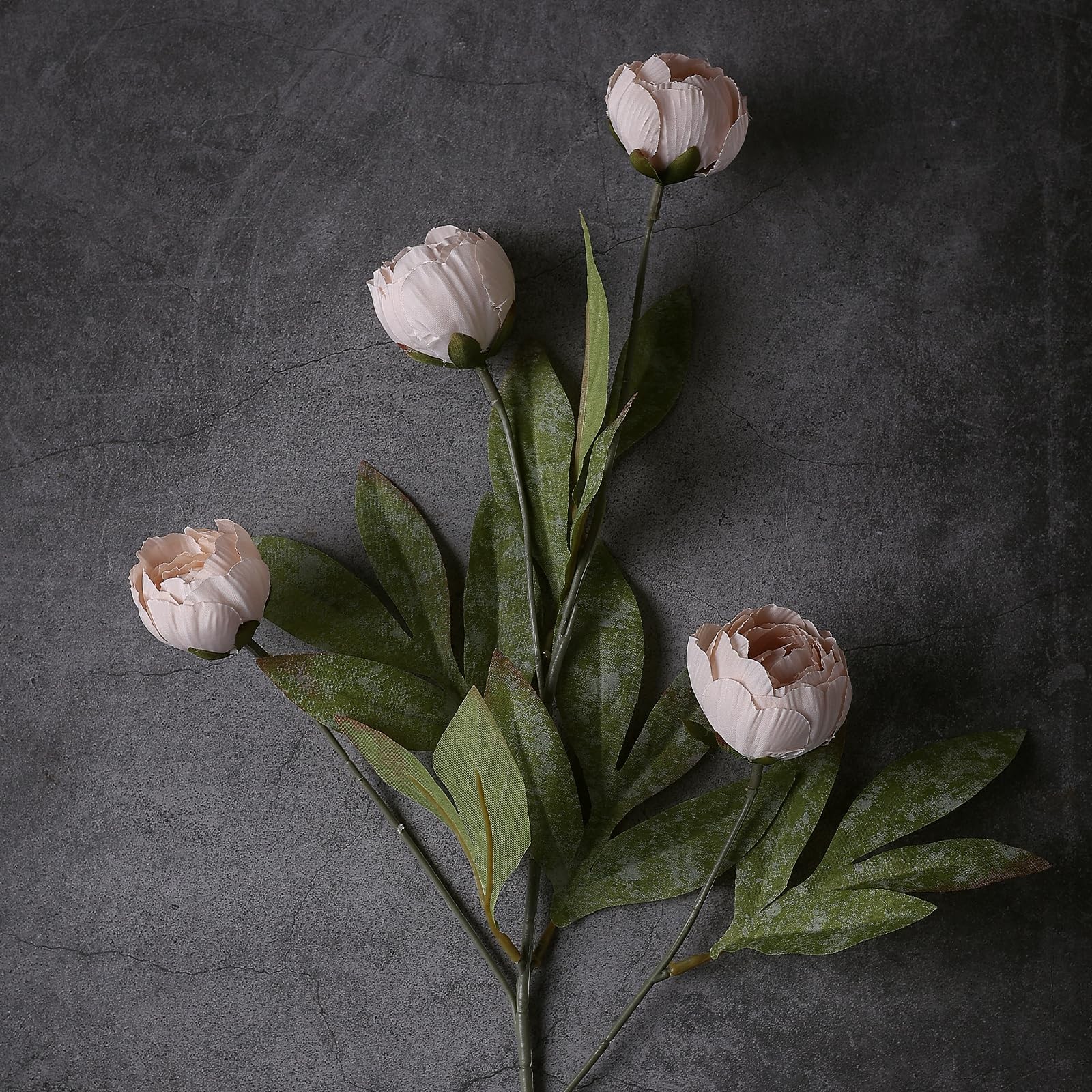 6 Pcs Faux Silk Peony Artificial Flowers for Vase -27″, Bulk Fake Peonies Bra…