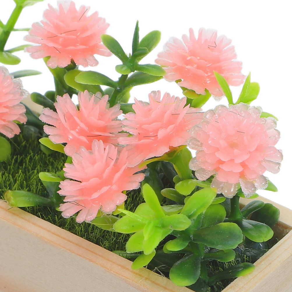Miniature Flower Bed Simulation Floral Arrangement Box DIY Potted Planter for