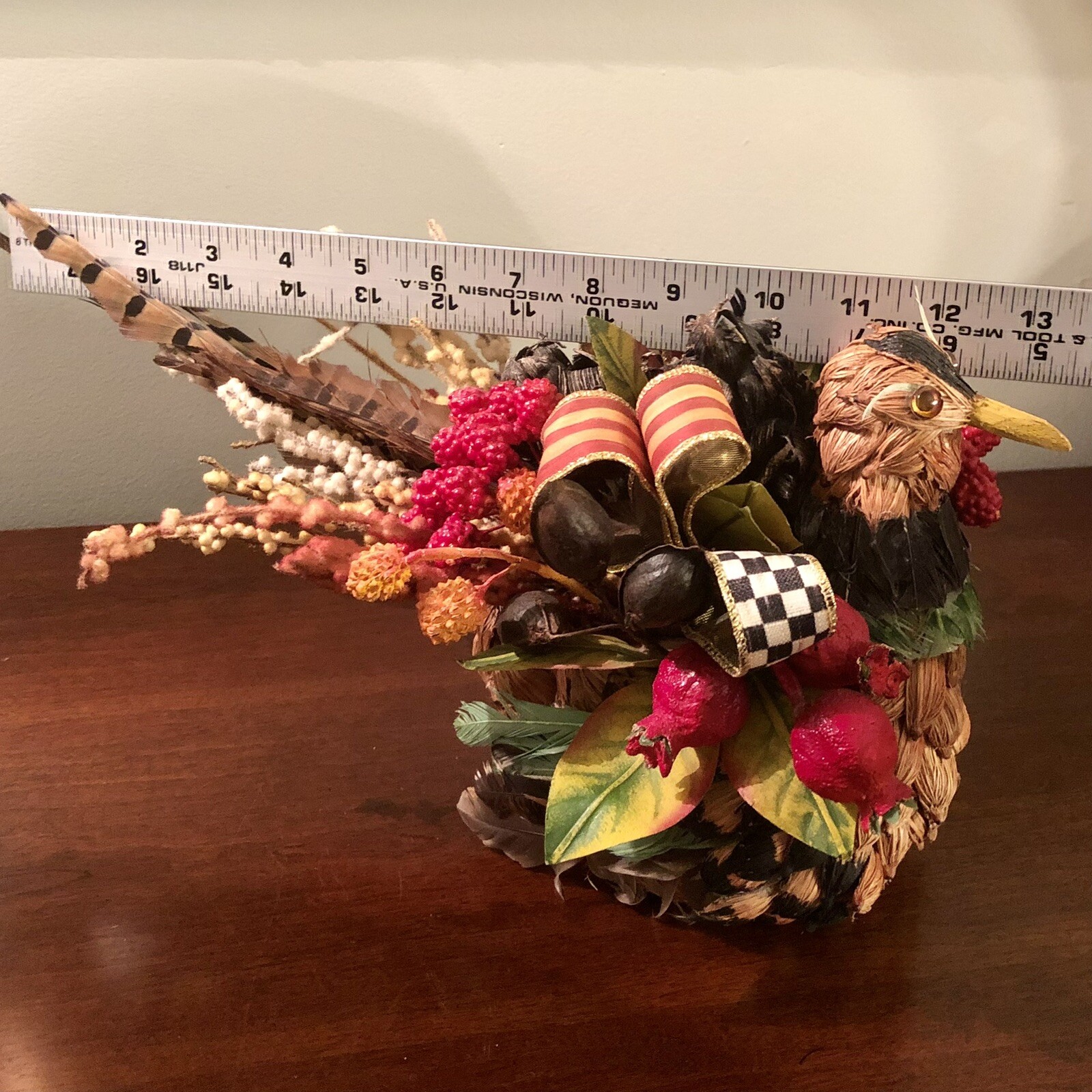 Mackenzie Childs-Bittersweet Pheasant-Centerpiece-Retired-Rare
