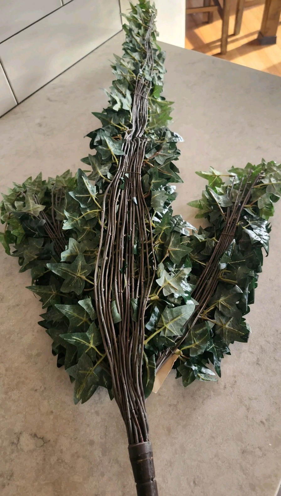New Artificial Silk Faux Green Ivy Plant Pick Stem Bunch Approx 31″ 14″ Inches