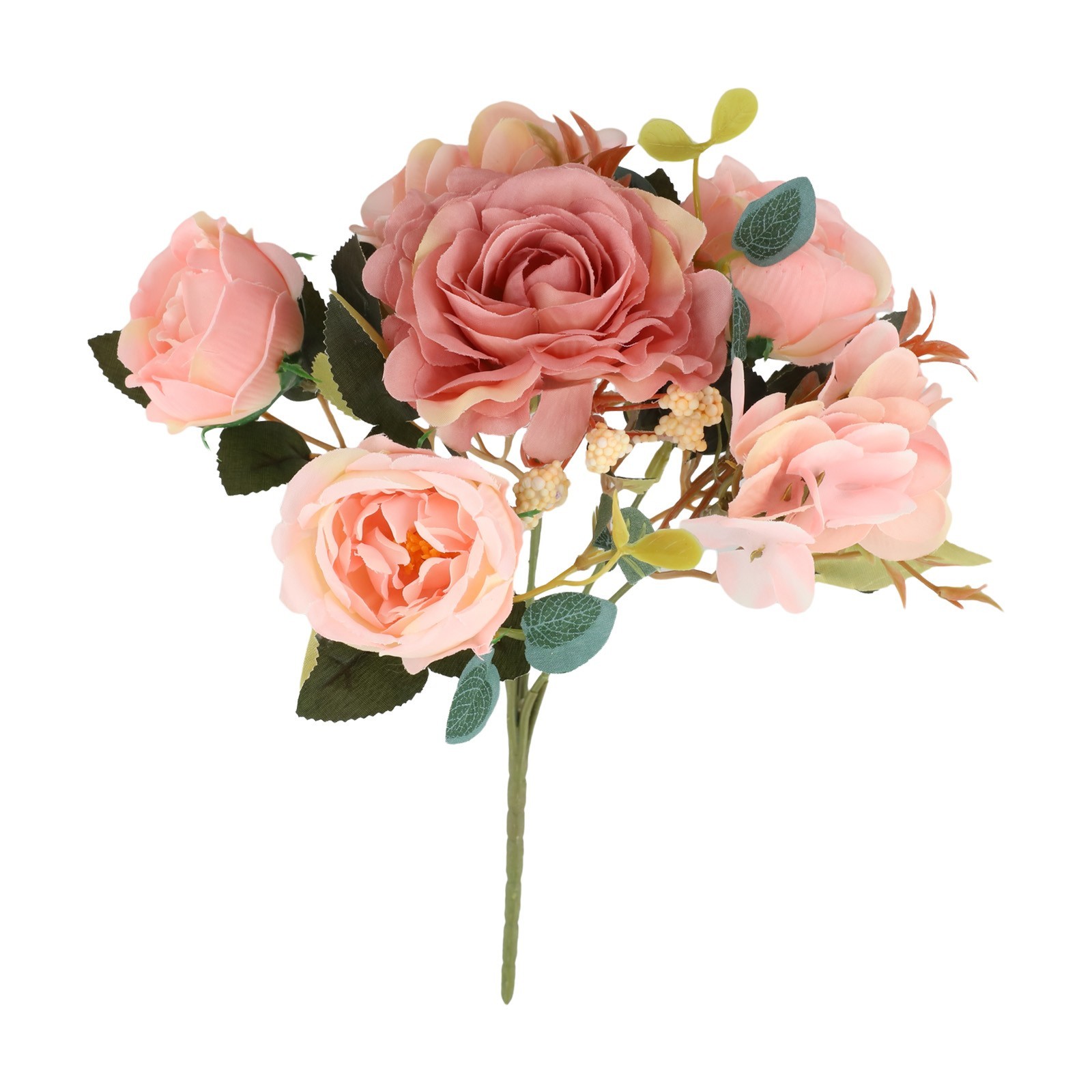 Silk Flowers Artificial Peony Bouquet for Autumn For Weddings and Decor