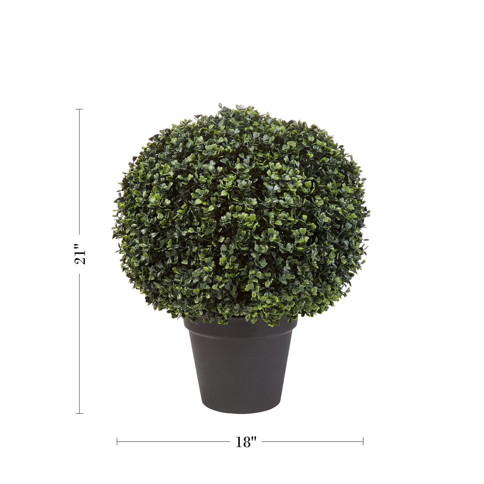 Faux Boxwood Realistic Plastic Decorative Topiary 23 Inch Outdoor
