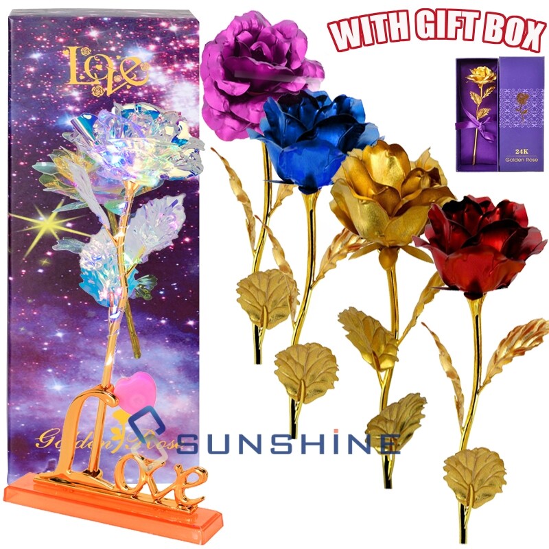 Regalos para mujeres cumpleaños rosa de cristal de galaxia eterna flor de Navida