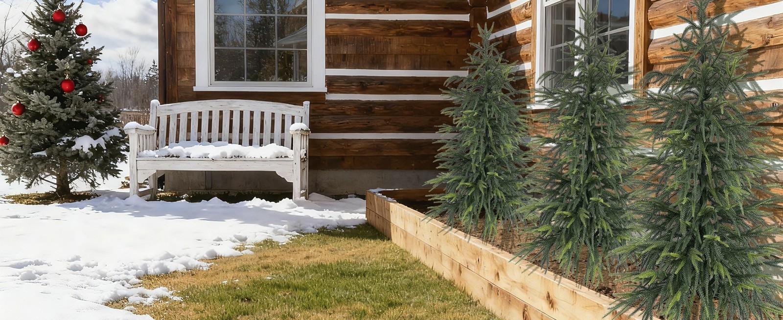 2 Pack 120cm Lifelike Artificial Norfolk Pine Potted Evergreen Plant House Decor