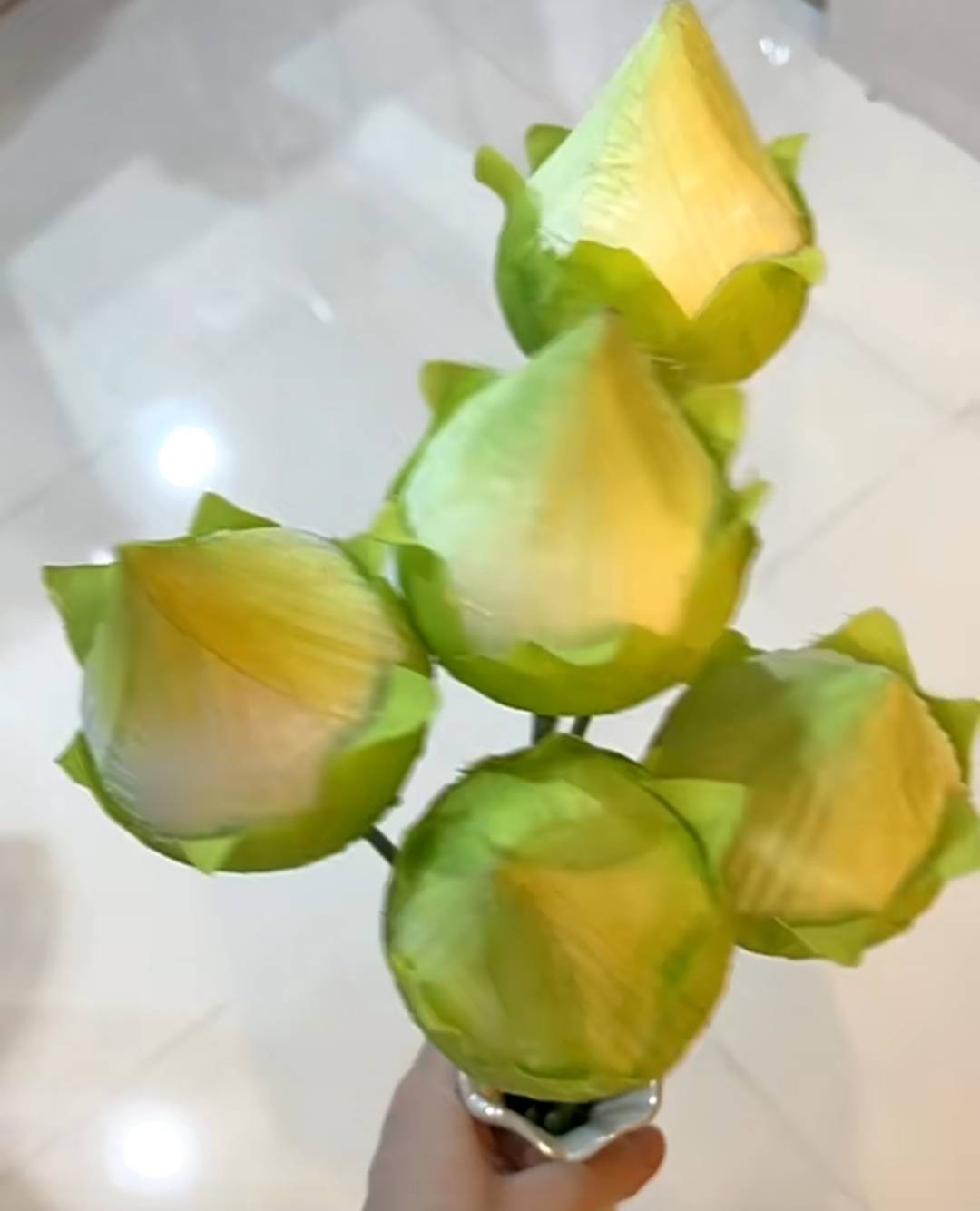 10x Fake Lotus Flower Bud Set 50cm Tall Artificial Flowers Vase Altar Decor