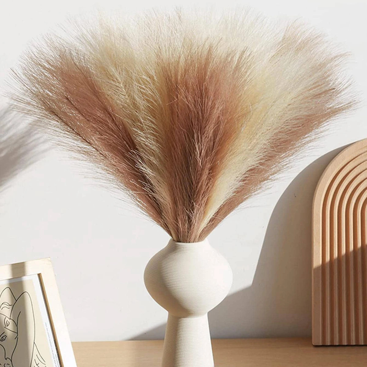 10PCS Artificial Pampas Grass Crafts Bouquet For Home Wedding Decora Accessories