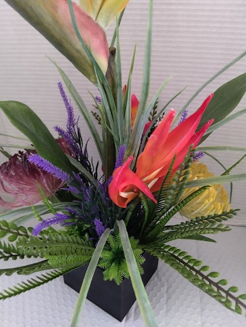 Artificial tropical floral arrangement BL